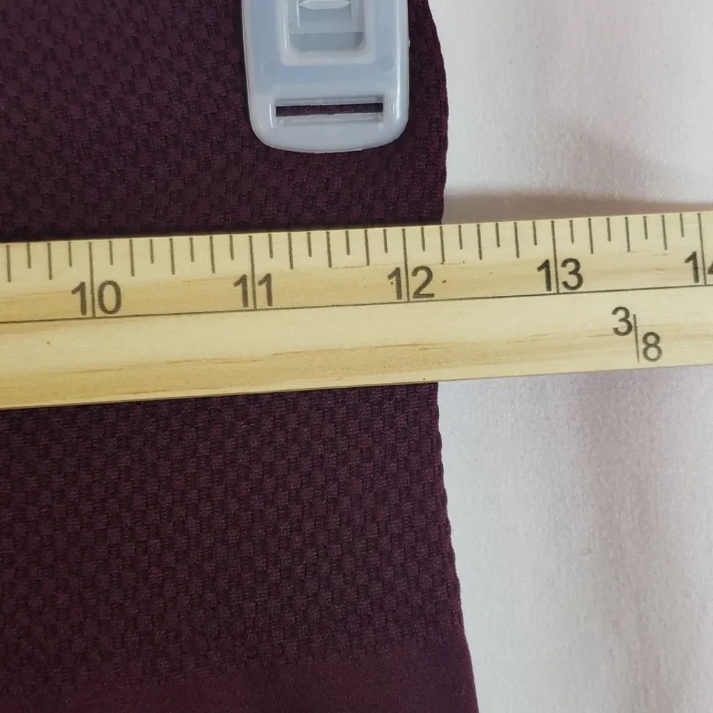 Sofra Long Free Size Burgundy Leggings (AF) - Picture 5 of 8